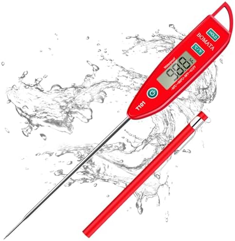 BOMATA Digital Water Thermometer for Liquid, Meat, Cooking, IPX7 Waterproof by BOMATA