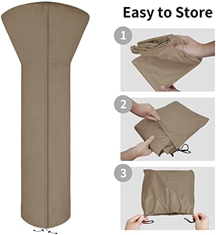 Easy-Going Patio Heater Cover, 89"H x 33"D x 19"B, Camel - Image 5