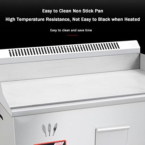 Gas Griddle LPG Commercial Stainless Steel Heavy Duty Restaurant Outdoor Griddle Gas Baking Plate Burger Grill Smooth Double Burners, 2800PA, for BBQ Cooking Steak, Eggs, Pancakes,720 - Image 7