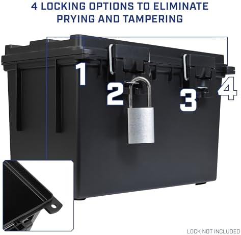 Sheffield XL Ammo Box Made in USA, Stackable Lockable Ammo Storage Box - Image 7