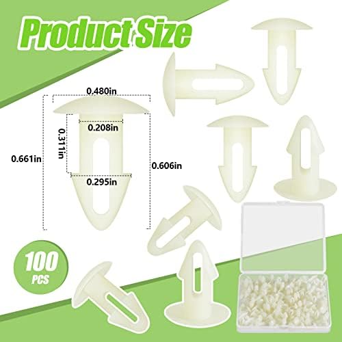 100 Pcs Strapping Rivets 15/64 Inch Hole Patio Strapping Fasteners for Patio Furniture Repair Webbing Lawn Chair Lounge Accessories, 0.66 x 0.48 Inch (White) - Image 3