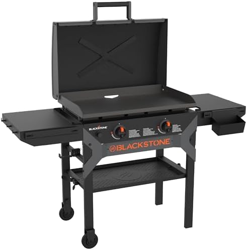 Blackstone 2311 Iron Forged 28” Omnivore Griddle with X-Braced Hood, Powder Coated Steel, Black by Unknown