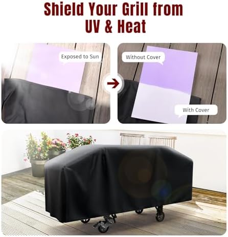 SHINESTAR Griddle Cover for Blackstone 36 Inch Griddle Without Hood, Heavy Duty Waterproof Flat Top Gas Grill Cover with Click-Close Straps, UV-Resistant BBQ Cover for More 4-Burner Griddle - Image 5