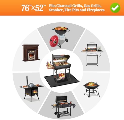 76 ×52 Inch Under Grill Mat for Outdoor Grill & Fireproof Grill Pad - Image 7