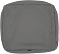 Classic Accessories Montlake Water-Resistant 25 x 18 x 4 Inch Outdoor Back Cushion Slip Cover, Patio Furniture Cushion Cover, Light Charcoal Grey, Patio Furniture Cushion Covers by ClassicAccessories