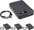Amazon Basics Portable Security Case Lock Box Safe with Combination Lock for Valuables,Documents,College Dorm Room,XL,Black,(Pack of 4) by AmazonBasics