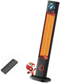 Patio Heater for Outdoor Use1500W, 8H Timer, Waterproof, Infrared Electric Protable Patio Heater, 8 Levels Heating for Garage Backyard Black by Danluke