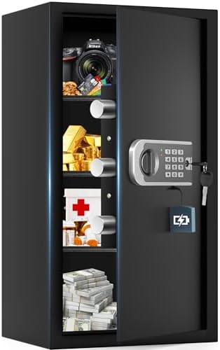 27.56"H Steel Safe Box, 6.0 Cuft Home Safes with Fireproof Waterproof Bag by FOWORE