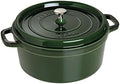 Staub Cast Iron 7-qt Round Cocotte - Basil, Made in France by Unknown
