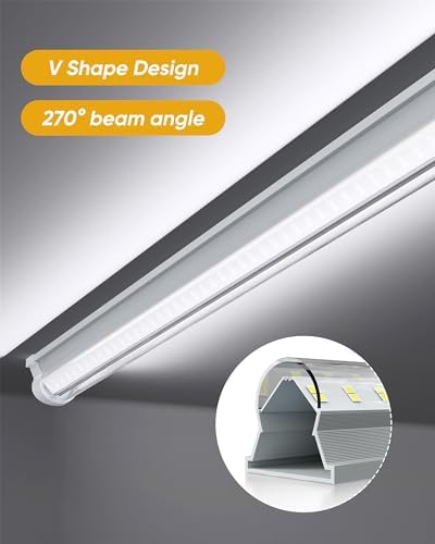 8FT 10 Pack LED Shop Lights, 120W 15000LM 6000K Garage Lighting - Image 3