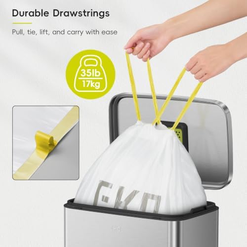 EKO Ultra-Strong Extra-Tall 13 Gallon Kitchen Trash Bags, Floral, 60 Ct - Image 4