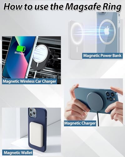 KALAPOP Metal Ring 10PCS,Ultra-Thin(0.4mm) for MagSafe Sticker,Magnetic Adapter,Phone Cases&Wireless Charger,Compatible with iPhone 17/Air/16/15/14/13,Galaxy S24/S23/S22/Kindle (Silver 10PCS) - Image 6