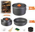 Camping Cookware, 10-Piece Non-Stick Foldable Mess Kit with Kettle by Unknown