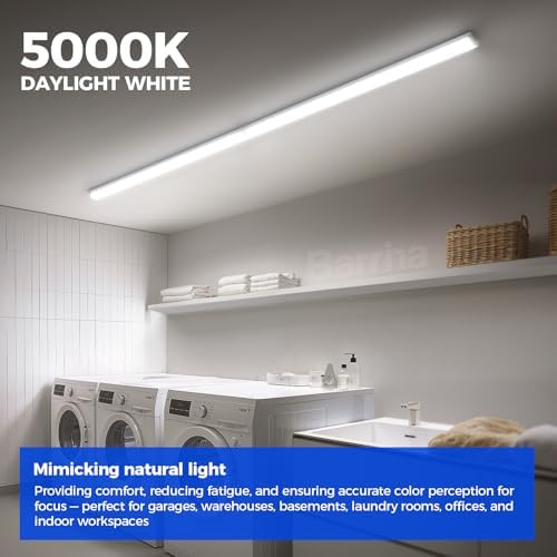 Barrina LED Shop Lights 4FT for Workshop, Garage, 45W 5000LM 5000K, 6 Packs - Image 4