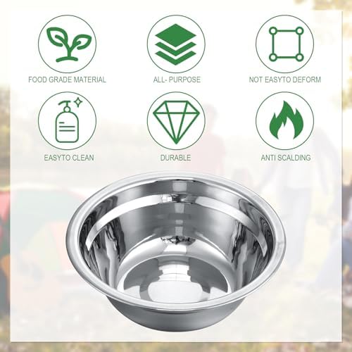 Lallisa Camping Mess Kit, Stainless Steel Plates Cups and Bowls Set - Image 3
