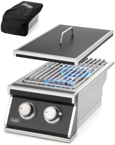 Hygrill Double Side Burners, Natural Gas Built-in Burners for Outdoor Grill by Stanbroil