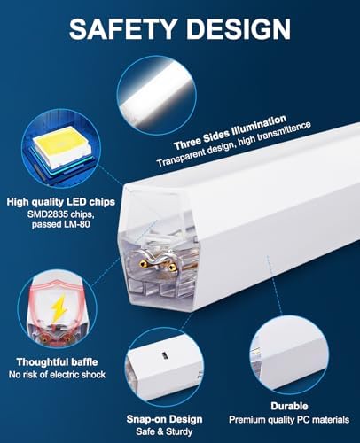 Hexagon Garage Lights: Hexagon led Gym Lights 26520LM DIY LED Shop Light - Image 5