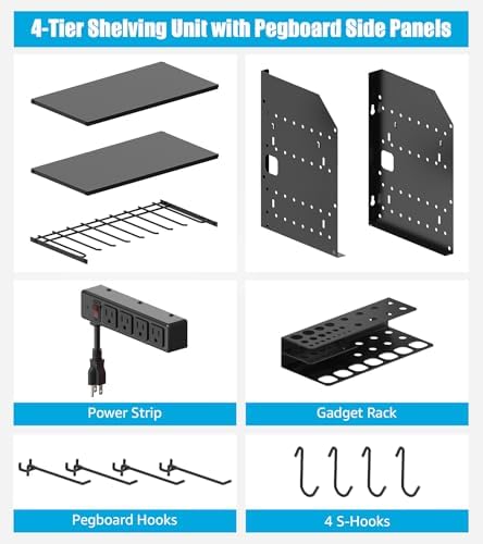 CCCEI Modular Power Tool Organizer Wall Mount with Charging, Black, 1 Pack - Image 7