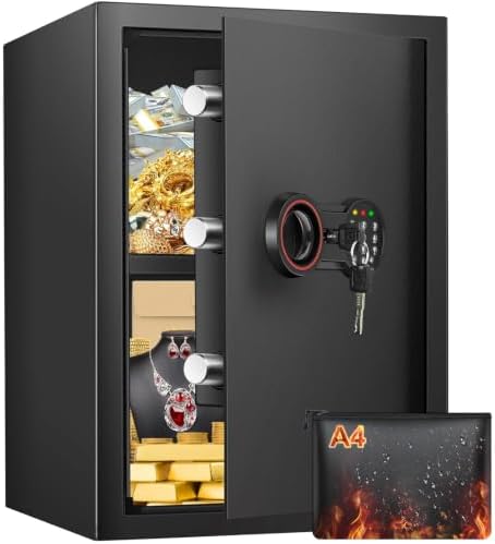 [3.3Cub] Large Home Safe Box with Fireproof Waterproof Bag, 19.7" Tall Safe by BuildYourSafekeepingSystem
