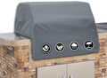 Covers & All Built-in Grill Cover for Outdoor Grill – Heavy Duty 12 oz Waterproof Built-in BBQ Grill Cover, PVC-Coated Polyester with Elastic Hem for Snug Fit (36 x 26 x 14 inches, Grey) by CoversAll