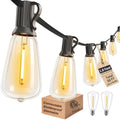Outdoor String Lights Waterproof 50FT Patio Lighting for Outside Patio Yard by Lifeisgood