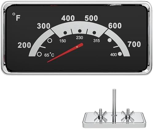 DELSbbq 3.6" Lid Thermometer Replacement for Nexgrill & for Kenmore Grills by DELSBBQ