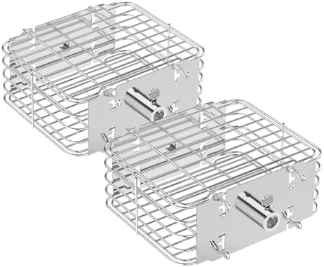 onlyfire Stainless Steel Rotisserie Basket Set BBQ Grilling Basket, 2pcs by onlyfire