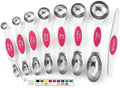 Spring Chef Dual Sided Magnetic Measuring Spoons Set of 8 for Kitchen, Pink by SpringChef