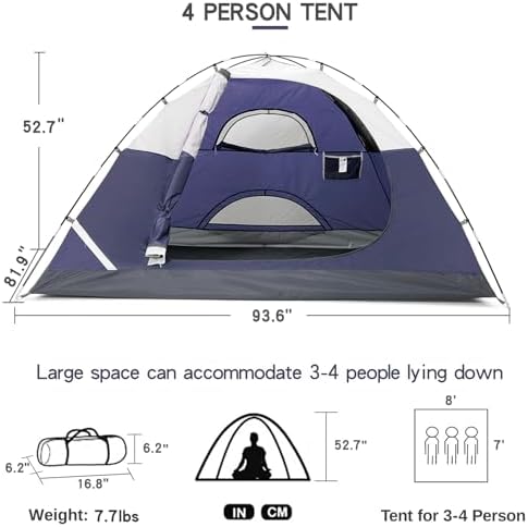 CAMEL CROWN Tents for Camping 2/3/4/5 Person Camping Dome Tent, Waterproof,Spacious, Lightweight Portable Backpacking Tent for Outdoor Camping/Hiking - Image 2
