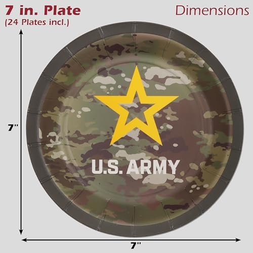 Havercamp U.S. Army Dessert Plates-24 Pack-7 Inch-Official Logo - Image 4