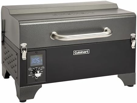 Cuisinart 8-in-1 Portable Wood Pellet Grill and Smoker, Compact for RV, Tailgates, Camping, and Backyard Cooking, Smoky Flavor, Versatile Meat Smoker by Cuisinart