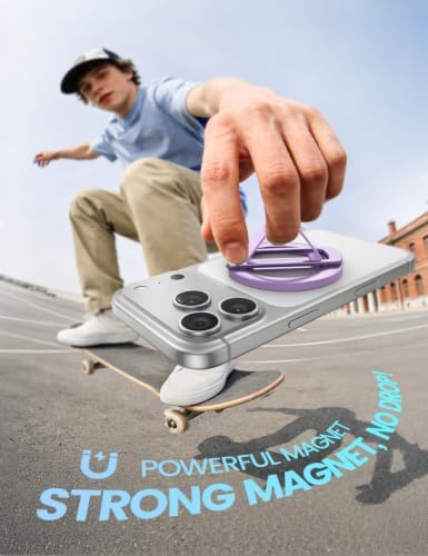 Lamicall Lavender Comfortable Magnetic Phone Finger Loop Grip for MagSafe - Image 5