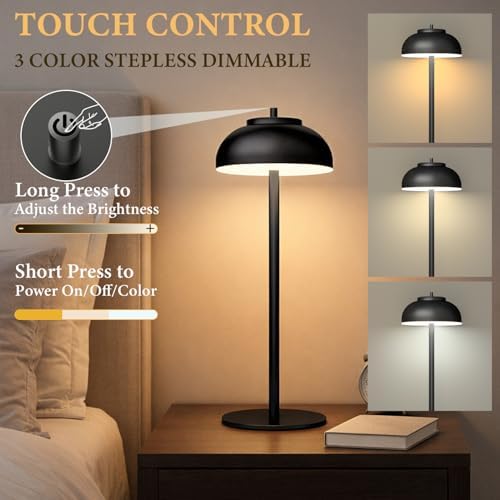 Cordless Table Lamps Rechargeable,Battery Operated Light LED 2 Pack - Image 6