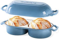 Cast Iron Double Dutch Oven, Mini Enamel Sourdough Bread Pan with Lid by Culivora