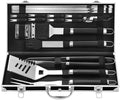 Grilljoy BBQ Accessories Grill Tools Set - 22PCS Stainless Steel Barbecue Grill Accessories for Outdoor Grill with Black Aluminum Case - Christmas Grilling Gifts for Men & Dad -Grill Tools Kit by grilljoy