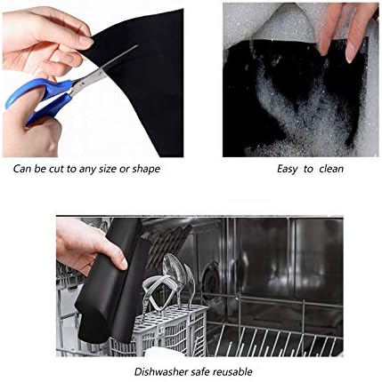BBQ Grill Mat, Non-Stick Grill Cooking Mat Teflon Reusable Barbecue Baking Mats, Heavy Duty,Easy to Clean - Works on Electric Grill Gas Charcoal BBQ (6X(33X40) cm) - Image 5