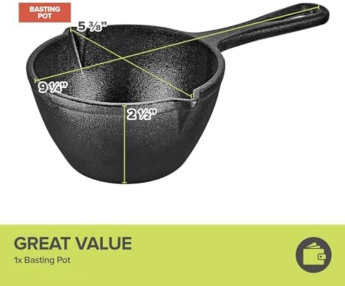 Modern Innovations Cast Iron Melting Pot for Grill Cooking, Basting Pot, Saucepan, Simmer Sauce and Butter, Small Pot, Mini Bowl for Sauces - Image 2