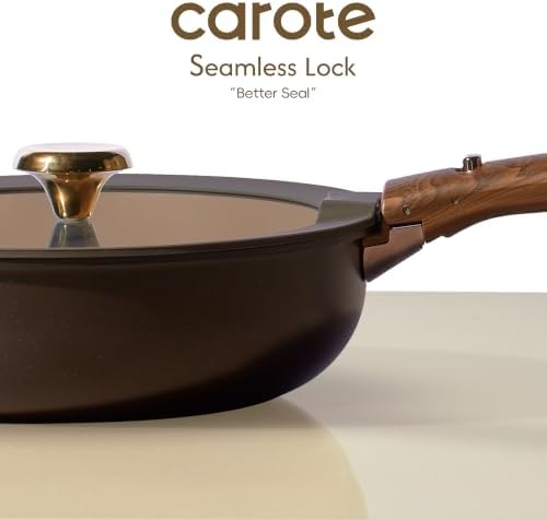 CAROTE 25pcs Ceramic Cookware Set, Pots and Pans Set with Detachable Handle - Image 7