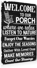 BEASTZHENG Porch Rules Metal Tin Sign Outdoor Iron Plaque Signs Wall Art Porch Rule Wall Decor Relax Take Naps Quotes Rustic Vintage Tin Iron Hanging Gift for Farmhouse Patio Garden Door Decoration by BEASTZHENG