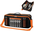 Grill Tool Storage Bag, 22” BBQ Tool Storage Bag, Grill Utensil Storage Caddy with Dual Inner Compartments, Wide-Open Outdoor Grill Accessories Bag for Camping Picnic Trip by YVVZHOUPANN