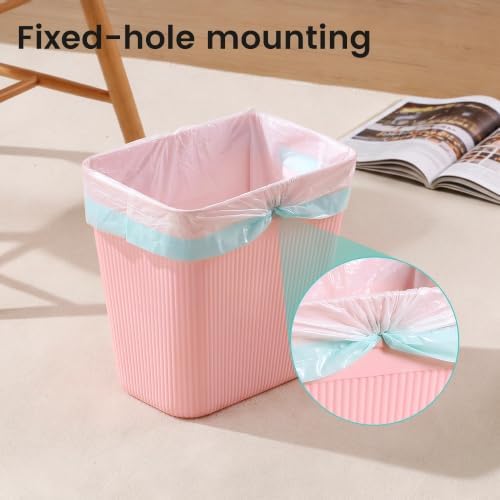 JOYMOOP Slim Trash Can 3-Pack, 2.2 Gallon Plastic Wastebasket for Bathroom, Bedroom, Office, Kitchen with 4 Rolls Bags, Pink - Image 3