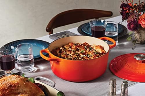 Le Creuset Enameled Cast Iron Round Dutch Oven, 7.25 qt., Flame - Image 5