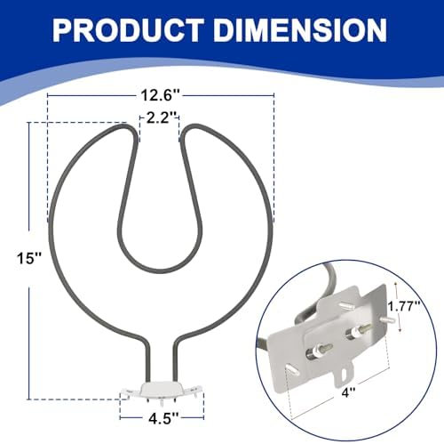 Outspark Heating Element for Charbroil Patio Bistro TRU-Infrared Electric Grill 20602109 20602107 20602108 16601688 16601559 16601578, Electric Grill Replacement Parts for Charbroil 29104575 - Image 2