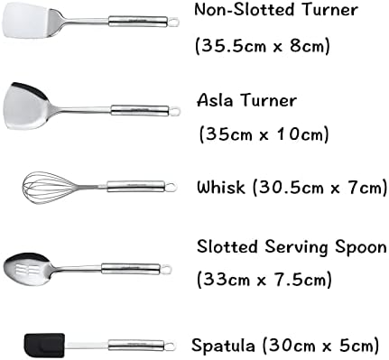 Cooking Utensils Set, 11PCS Stainless Steel Kitchen Tool Set - Image 3