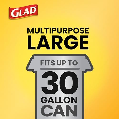 Glad Protection Series Large 30 Gallon Trash Bags, Unscented Heavy Duty Garbage Bags, with Drawstring, 70 Count (Packaging May Vary) - Image 5