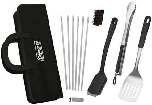 Coleman Cookout 12-Piece BBQ Grill Tool Kit, Stainless Steel and Black by Unknown
