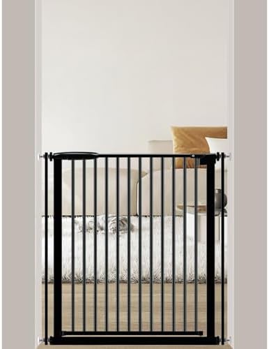 DEARBB Extra Wide Baby Gate Ultra Narrow Spacing 30.11-77.36" Pressure Mounted Double Lock Swing Auto Close Walk Through Metal Safety Pet Gate for Stairs and House Doorway Kitchen - Image 7