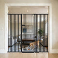 Lumizone Extra Tall Cat Gate 61.02" High 63.39"-67.71" Wide Pet Gate Black by Lumizone