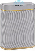 Ogikey Bathroom Small Trash Can with Automatic Touchless Lid, 2.6 Gallon Smart Garbage Can Narrow Waterproof Trash Bin for Bedroom, Office, Living Room (2.6 Gallon-Grey) by Ogikey