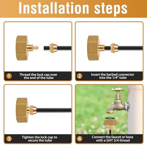 Garden Hose to 1/4 Tubing Adapter for Spray System/Patio Misting - Image 4